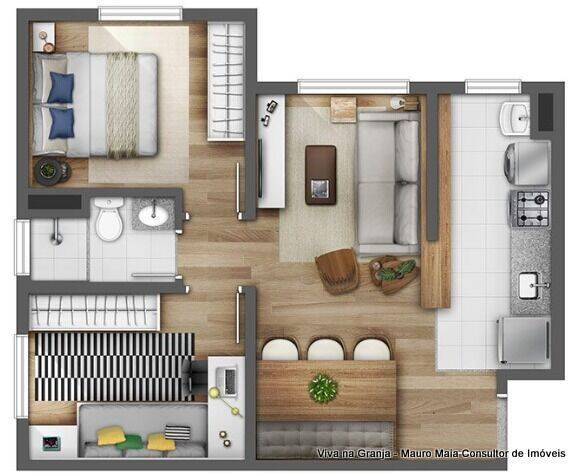 Apartamento, 2 quartos, 47 m² - Foto 2