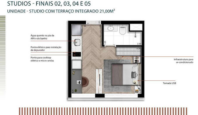 Apartamento, 1 quarto, 21 m² - Foto 22
