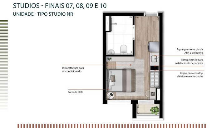Apartamento, 1 quarto, 21 m² - Foto 50
